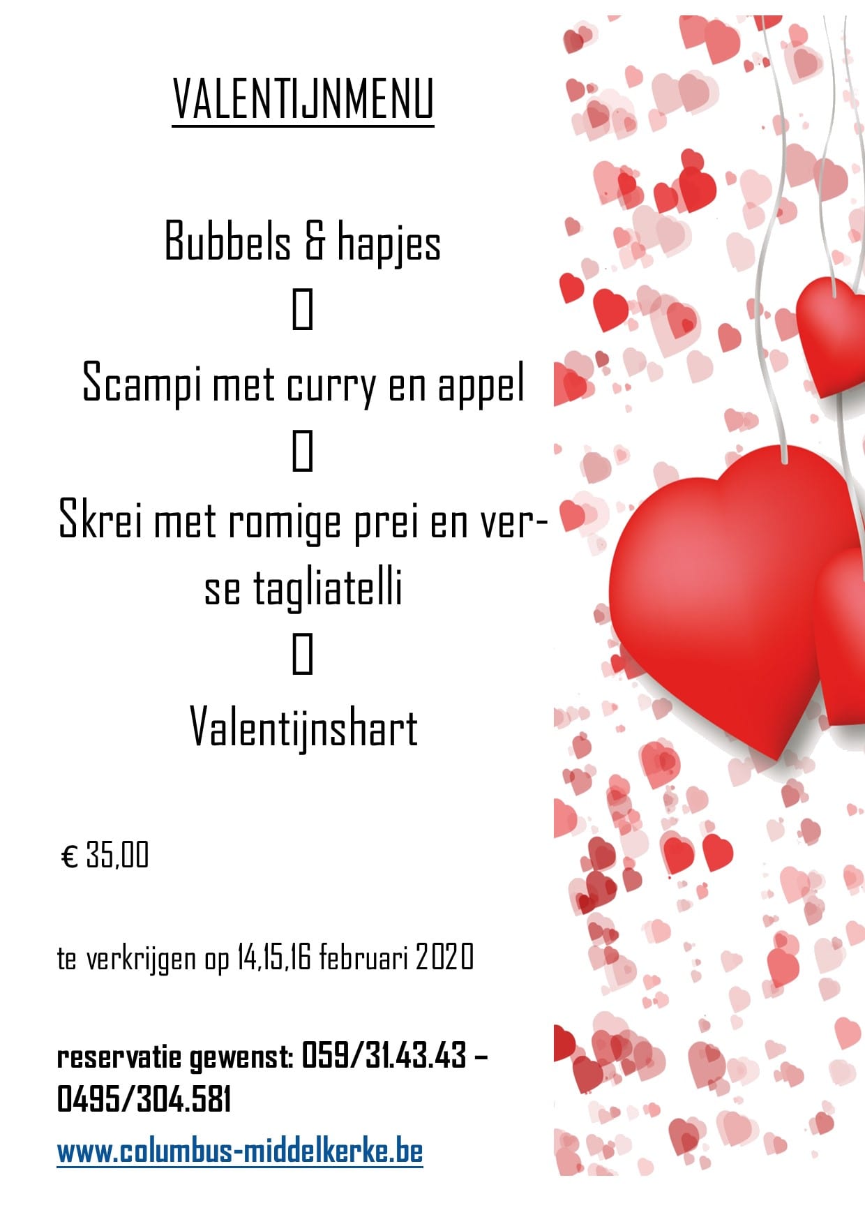 Valentijnmenu2020